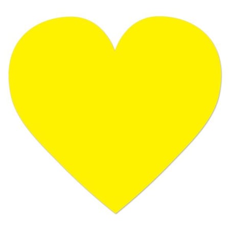 Ergomat DuraStripe Xtreme 4.5in x 4.5in Heart Yellow, 30PK DSX-HEART-Y-KIT